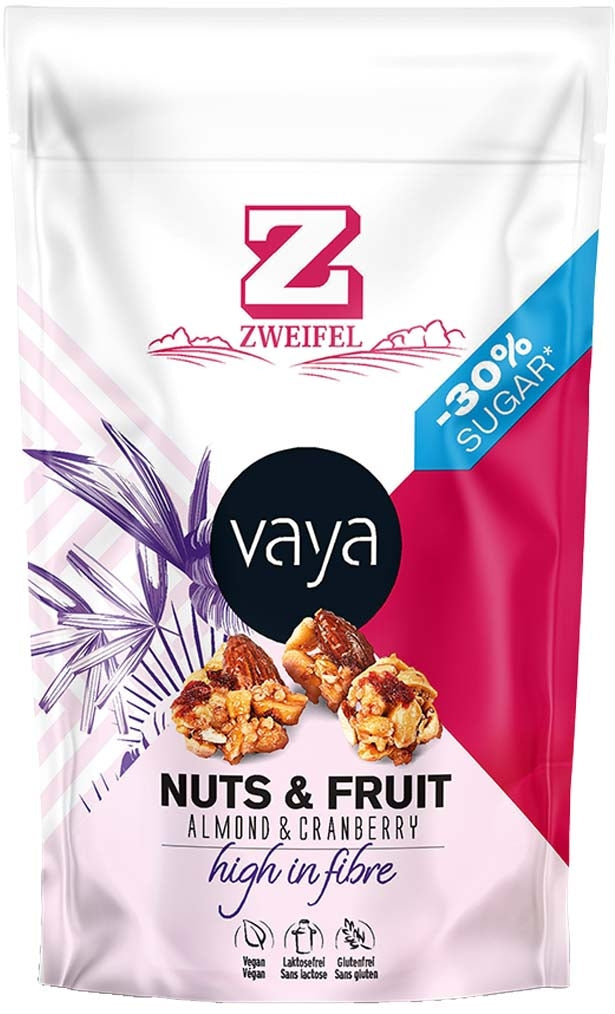 Zweifel Vaya Nuts & Fruit Mandel & Cranberry, vegan, glutenfrei – 70 g
