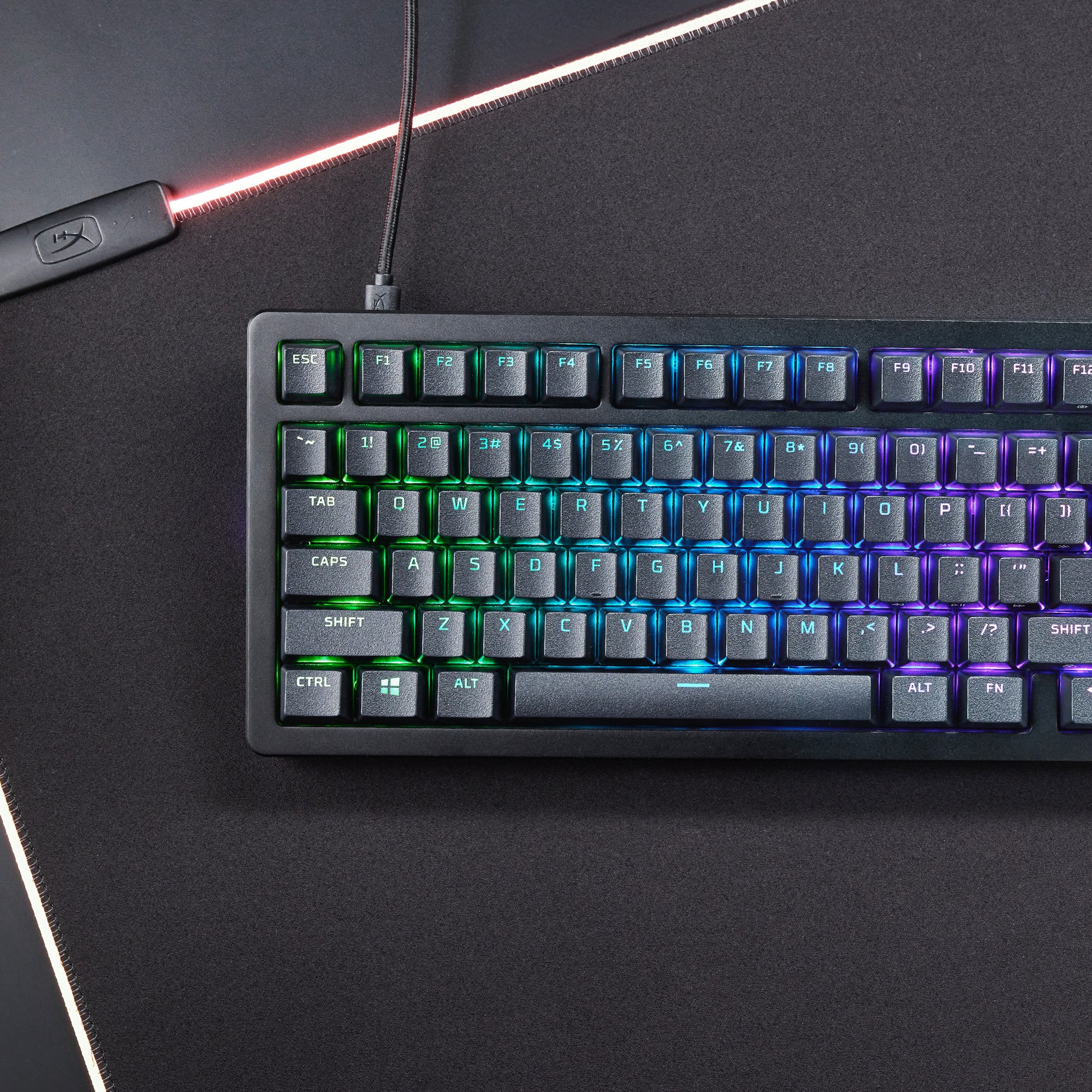 HyperX Alloy Rise 75 – Tastatur, kabelgebunden (USB-A), CH-Layout (DE-CH), 75%, mechanisch (HyperX Linear)