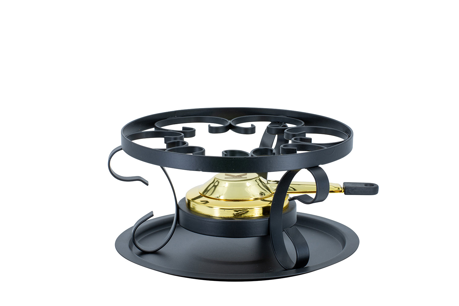 Kadastar Rechaud Ø 21 cm × 11 cm, Edelstahl, Schwarz/Gold
