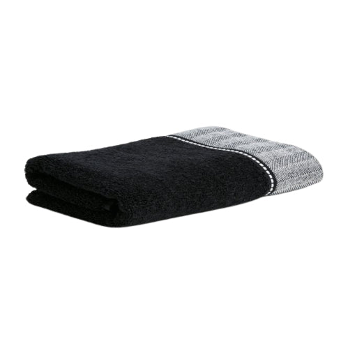 Möve Handtuch Brooklyn – 80×150 cm, 85% Baumwolle/10% Viskose/Leinen, 600 g/m², Schwarz