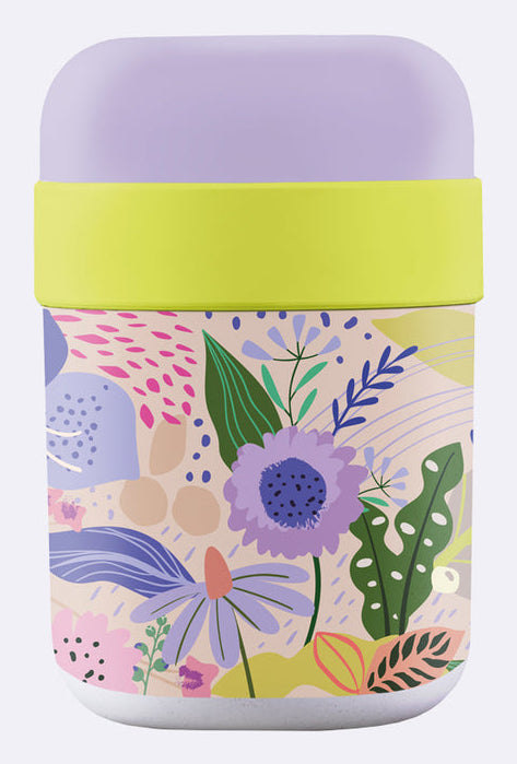 BioLoco Lunchbox 700 ml, Silikon, violett, mit 2 separaten Behältern