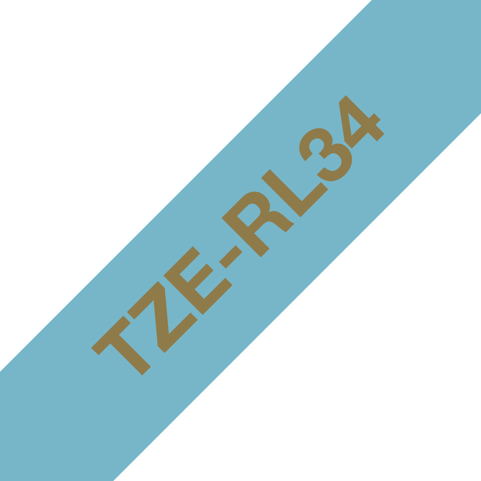 Brother Textilband – 12 mm × 4 m, hellblau, gold