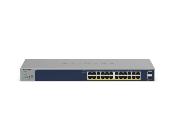NETGEAR GS724TPP – Managed L2 Switch – 24× 1G, 2× SFP, PoE+, PoE-Budget 231 W, 19", 1U