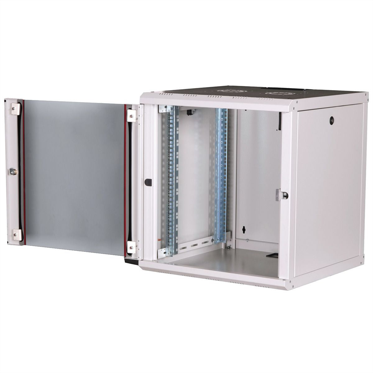 ROLINE Pro – 19" Wandverteiler 12U, IP20, abschliessbar, 600 × 600 × 640 mm, lichtgrau, Stahl