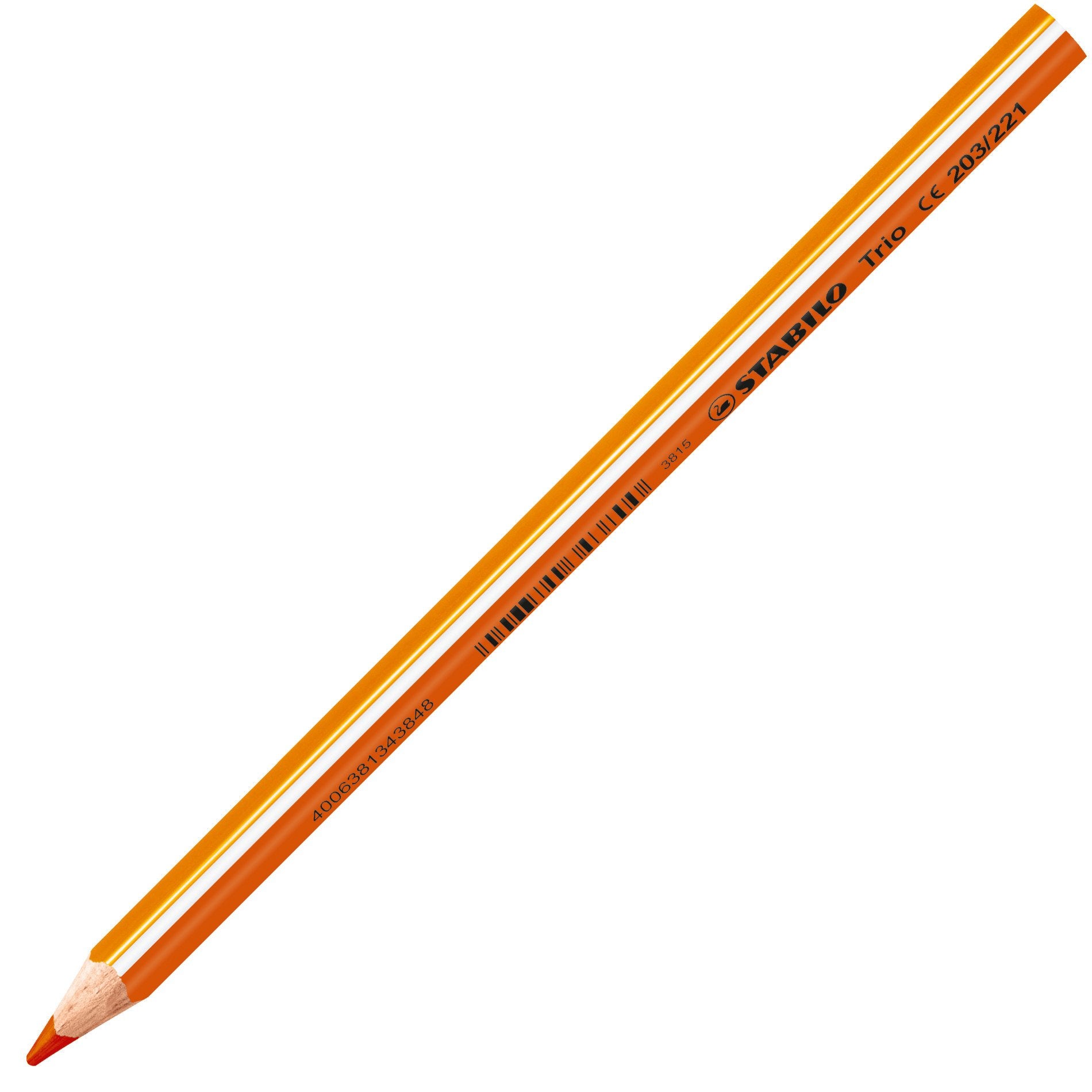 STABILO Buntstifte Trio – Jumbo, Dreikant, Minen-Ø 4,2 mm, Einzelstift Orange