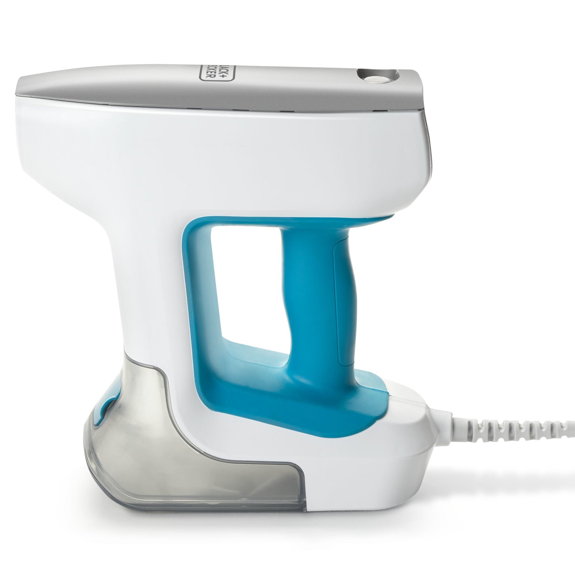 Black & Decker Dampfbesen – 500 ml, türkis, weiss, für Hartböden