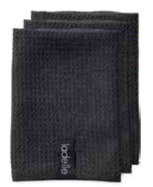 Ladelle Abwaschlappen – schwarz – 35 × 35 cm – Polyamid/Polyester – 3er-Set