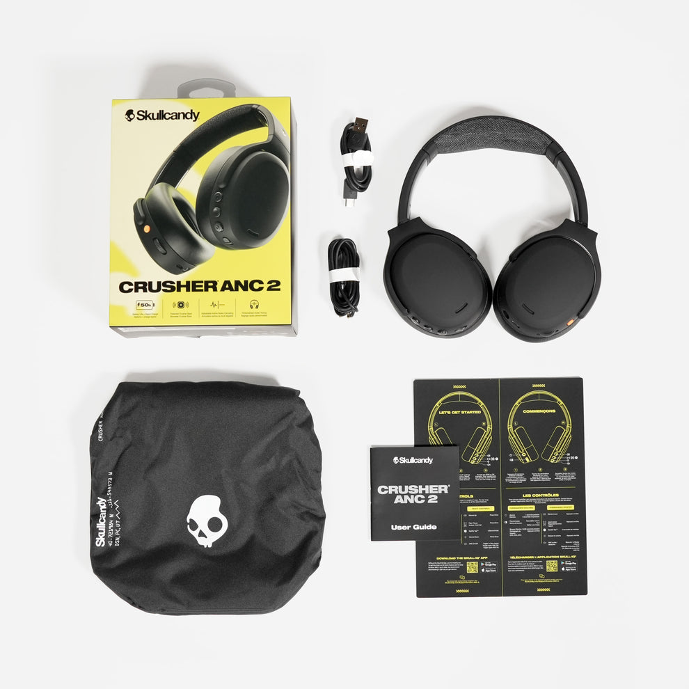 Skullcandy Crusher ANC 2 – Over-Ear Headset – Bluetooth, USB-C, ANC – Weiss – bis 60 h