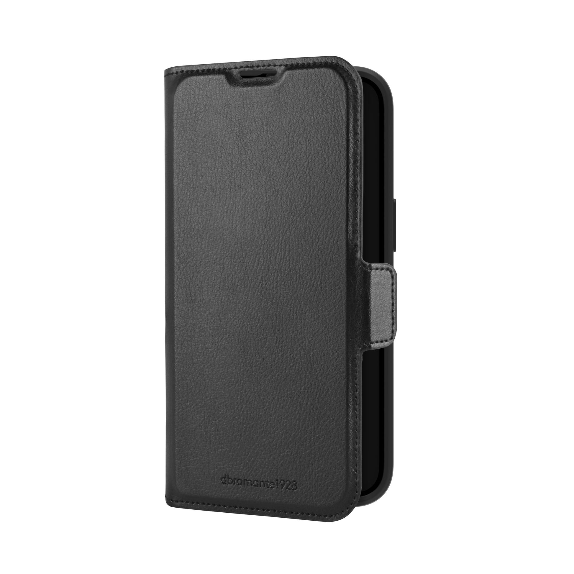 dbramante1928 Oslo Pro Folio – für Apple iPhone 16e, mit Ständer, 3 Kartenfächer, PU, Schwarz