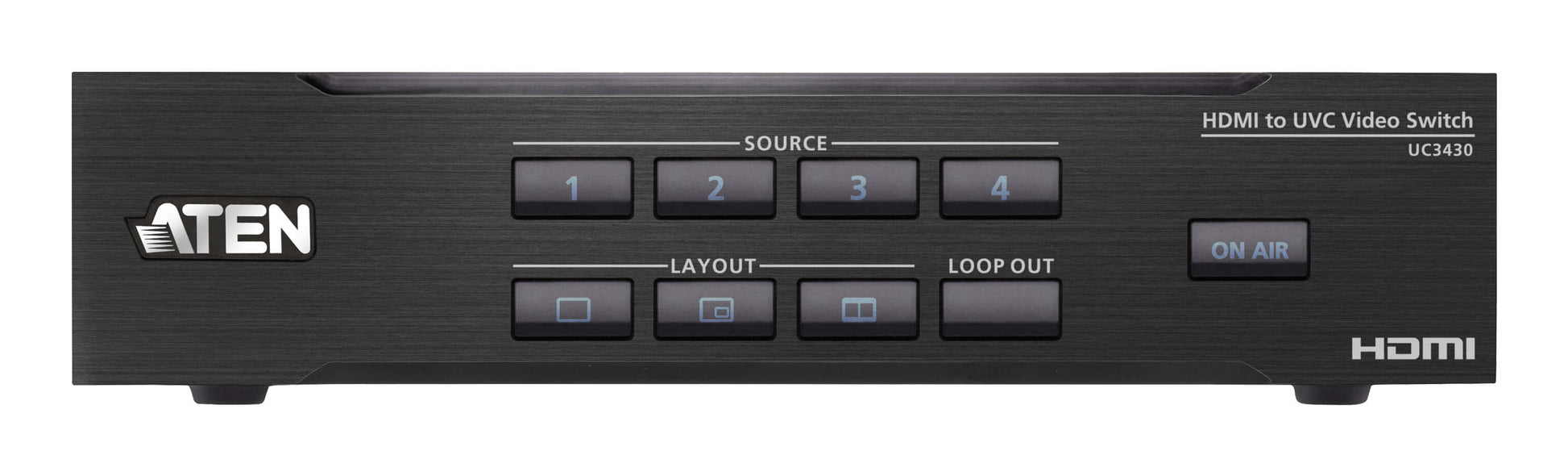 ATEN UC3430 CAMLIVE PRO 4K Capture-Adapter HDMI zu USB-C – 4× HDMI 4K60 zu USB-C 4K30, UVC, für Windows/Mac