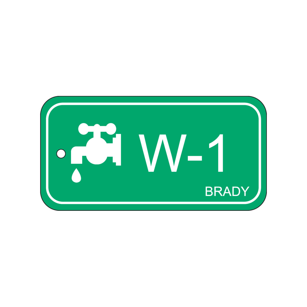 Brady Haftetiketten – rechteckig 75 × 38 mm, grün, weiss, Polypropylen (PP), 25 Stk.