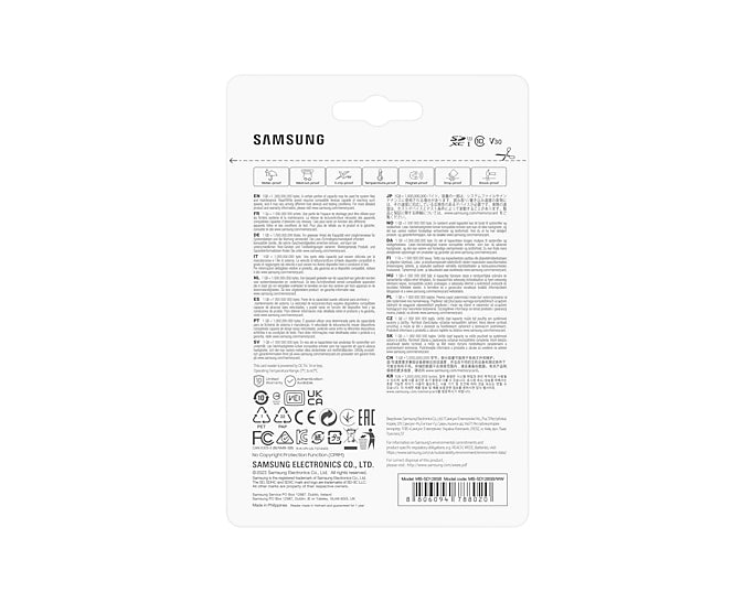 Samsung MB-SD128SB/WW SDXC 128 GB – UHS-I, U3, V30, 180/130 MB/s, 1er Pack