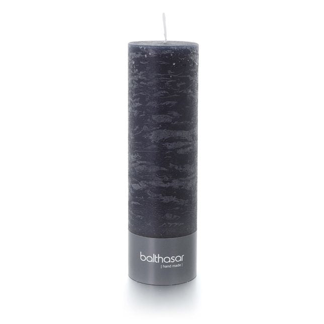 Balthasar Zylinderkerze – Ø 6 × 20 cm – Paraffin, Grau