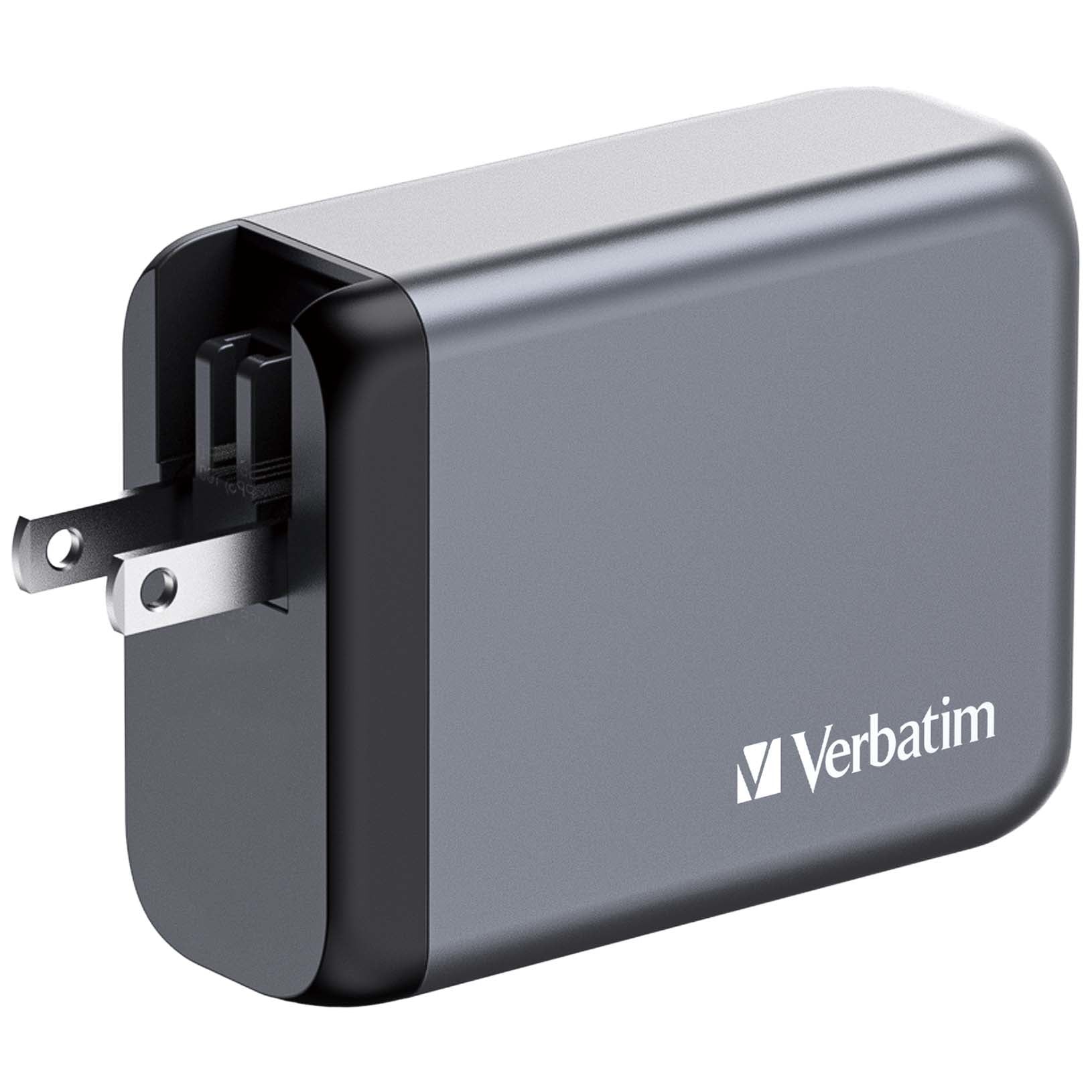 Verbatim Ladegerät (EU/UK/US) – 100 W, 3× USB-C + 1× USB-A, PD, PPS, QC, GaN