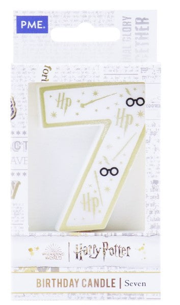 PME Geburtstagskerze Harry Potter – Weiss – 53 × 70 mm – 1 Stk