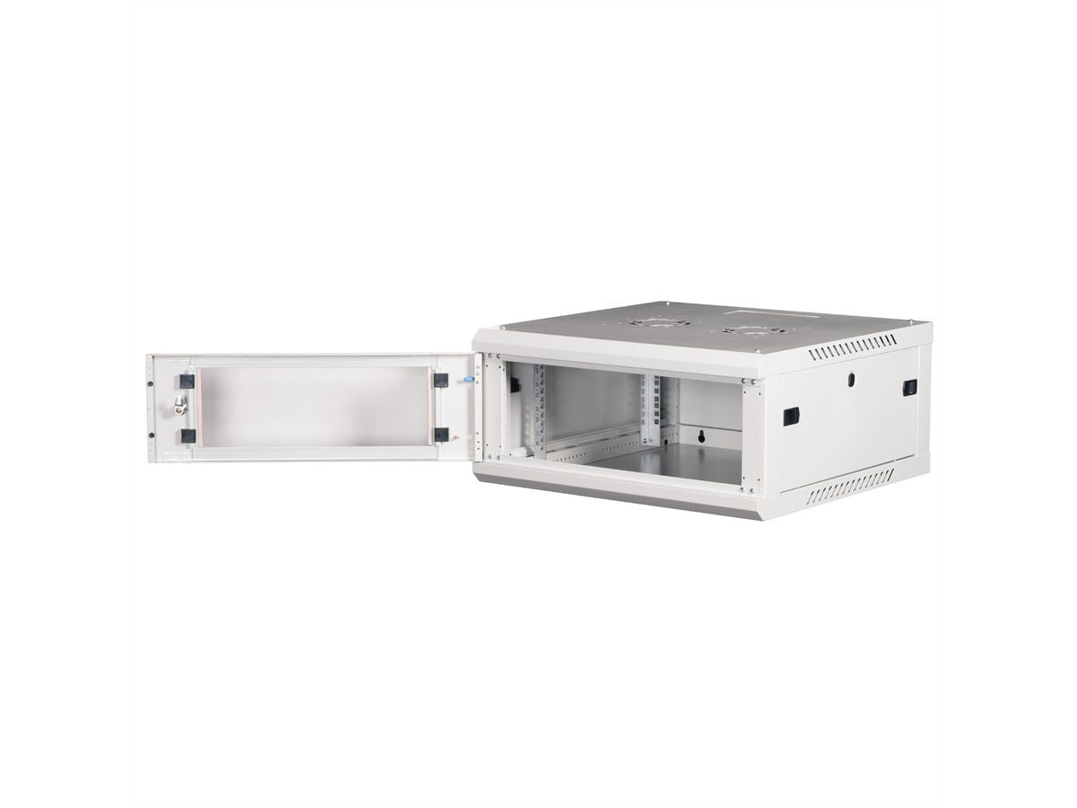 ROLINE Basic Plus – 19" Wandverteiler 4U, IP20, abschliessbar, 600 × 600 × 290 mm, lichtgrau, Stahl