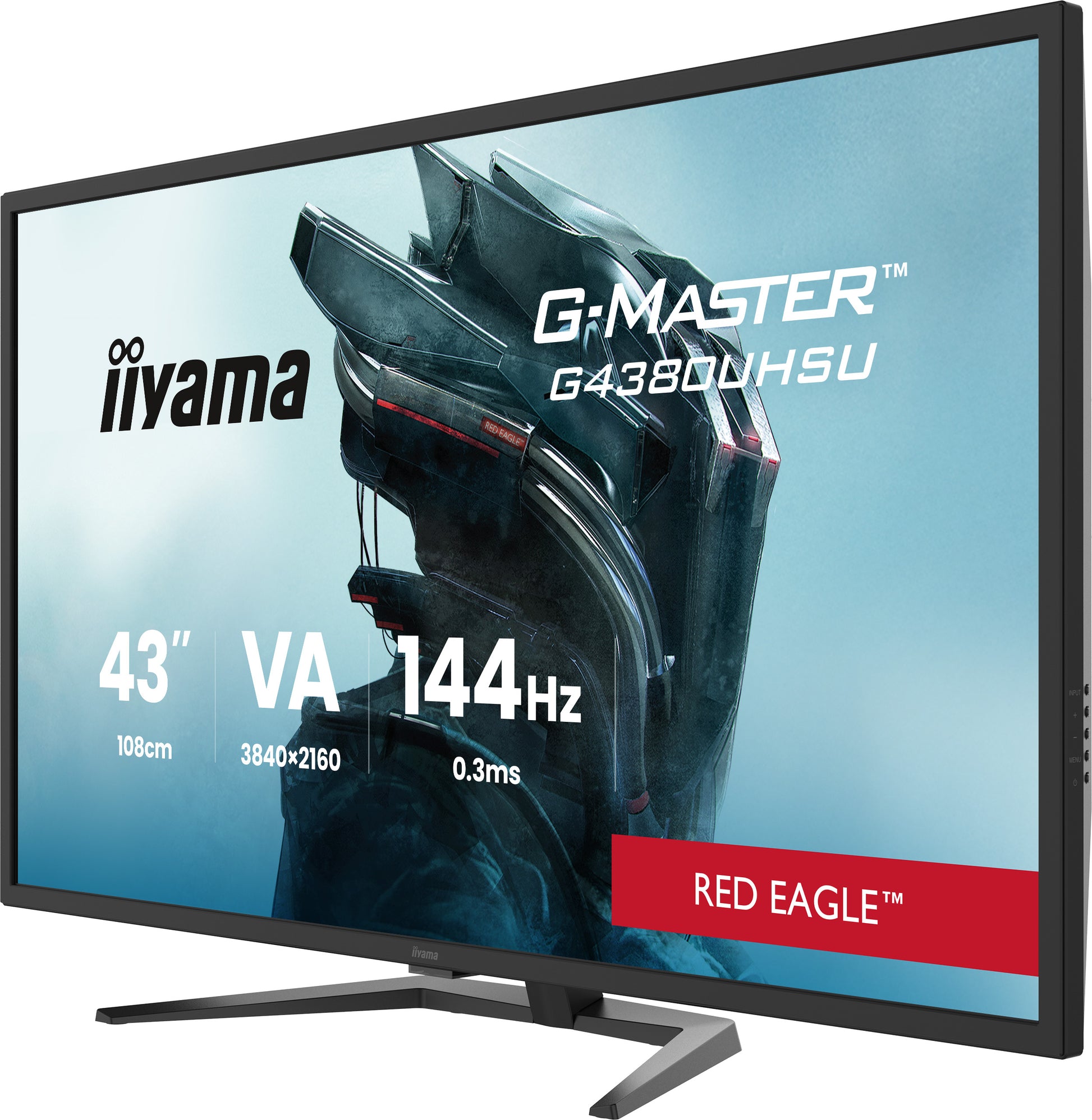 iiyama G-MASTER G4380UHSU-B2 – Monitor, 43" 4K UHD (3840 × 2160), VA, 144 Hz, 550 cd/m²
