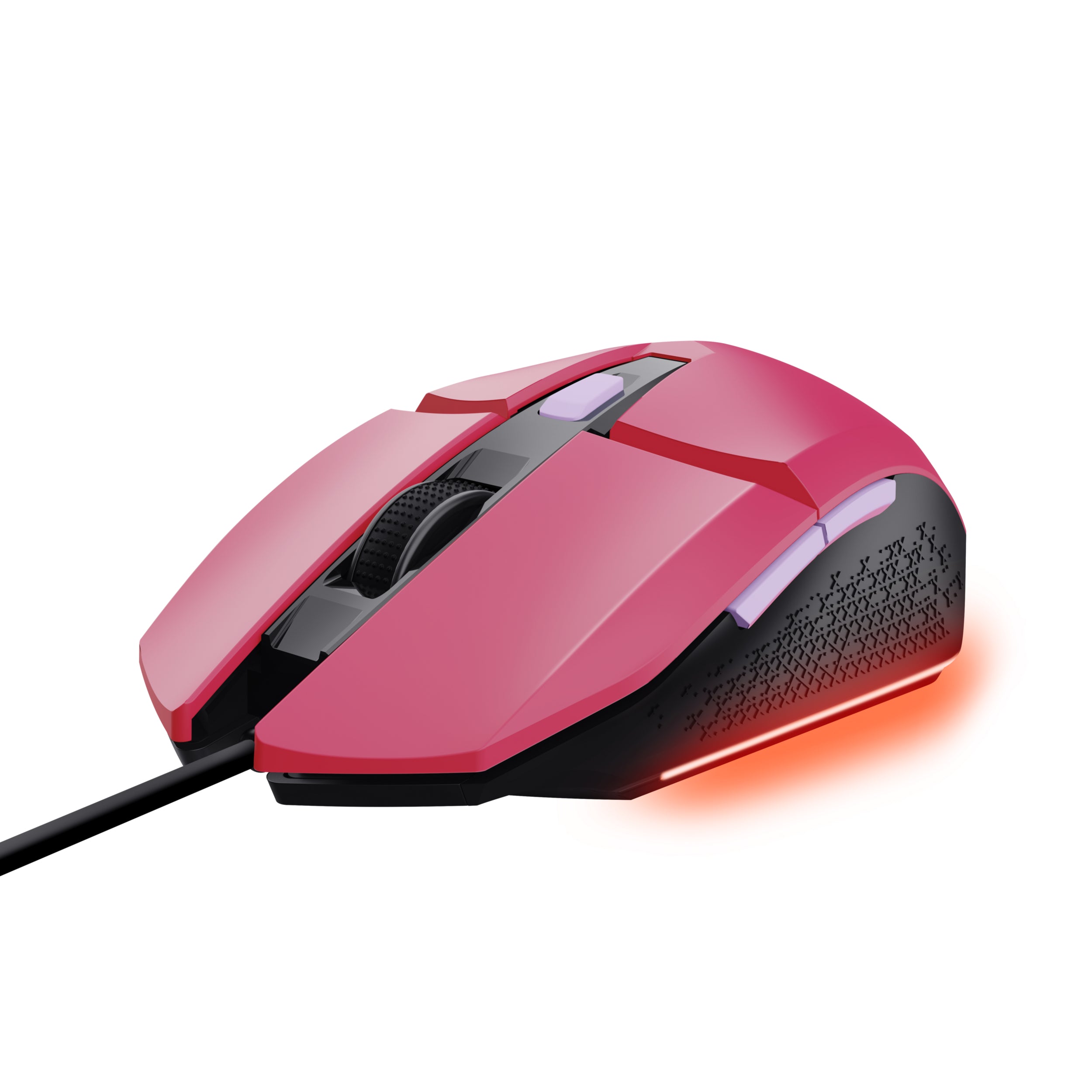 Trust GXT109 Felox – Gaming-Maus – Kabelgebunden (USB-A), 6400 DPI, Beidhändig, Pink