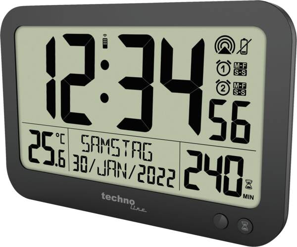 Technoline WS 8026 – Wetterstation, innen/außen, Hygrometer & Barometer – schwarz