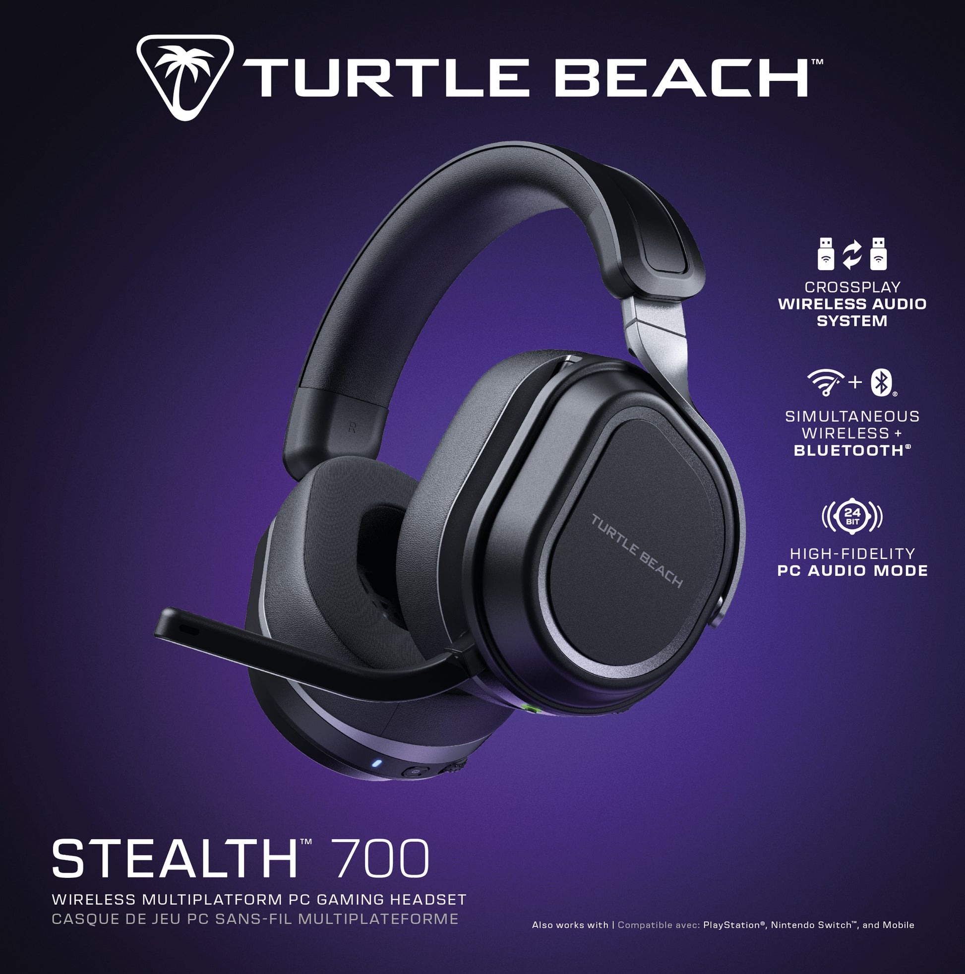 Turtle Beach Stealth 700 Gen 3 – Over-Ear Gaming-Headset – Bluetooth 5.2 – für PC/PlayStation/Steam Deck und mehr