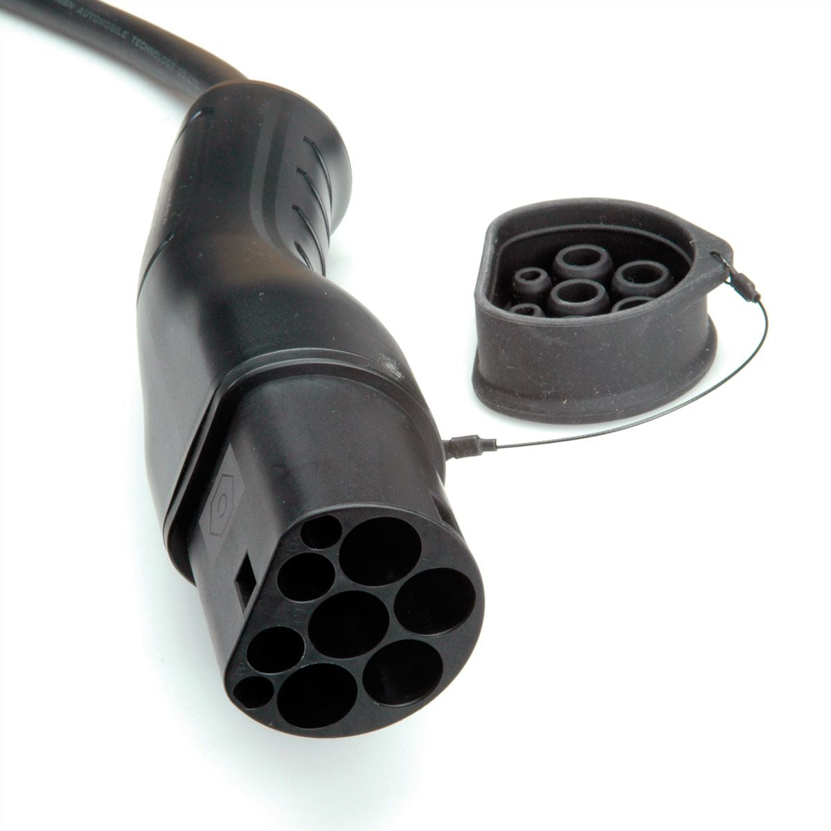 ROLINE Typ 2 Ladekabel Stromkabel – Typ 2–Typ 2, 5 m (Spiralkabel, max. 3 m Nutzlänge), 1-phasig, 32 A