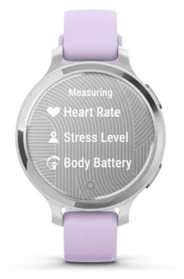 Garmin Lily 2 Active – Smartwatch – 38 mm, GPS, Bluetooth, Gorilla Glass 3, 5 ATM, Silber, Purple Jasmine