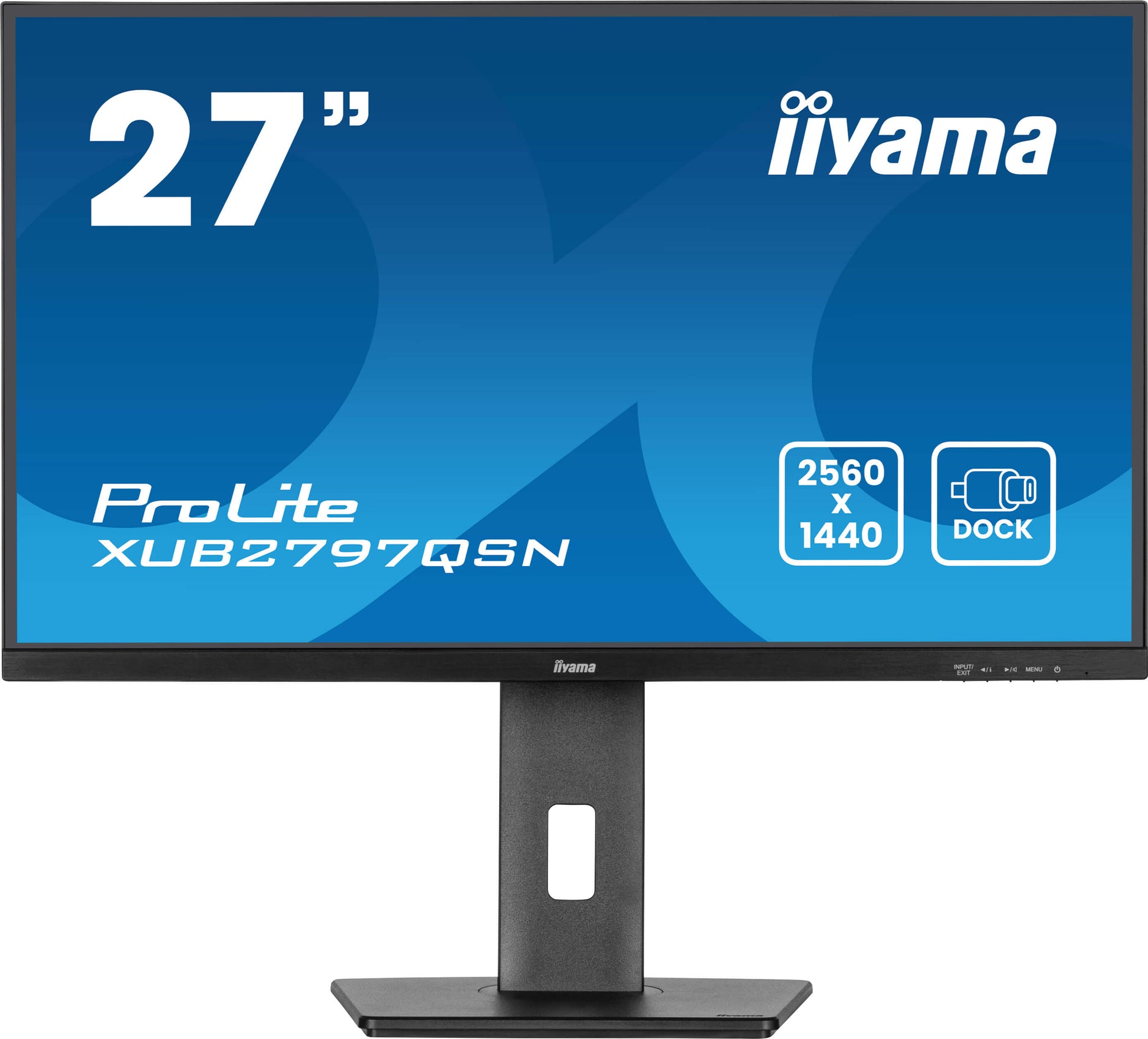 iiyama XUB2797QSN-B2 – Monitor, 27" 2560 × 1440 (WQHD), IPS, USB-C-Dock