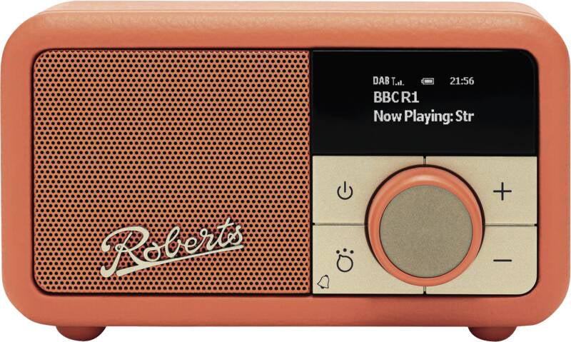 Roberts Radio Revival Petite 2 – DAB-/Internetradio – Tischradio – DAB+, Akkubetrieb – Orange