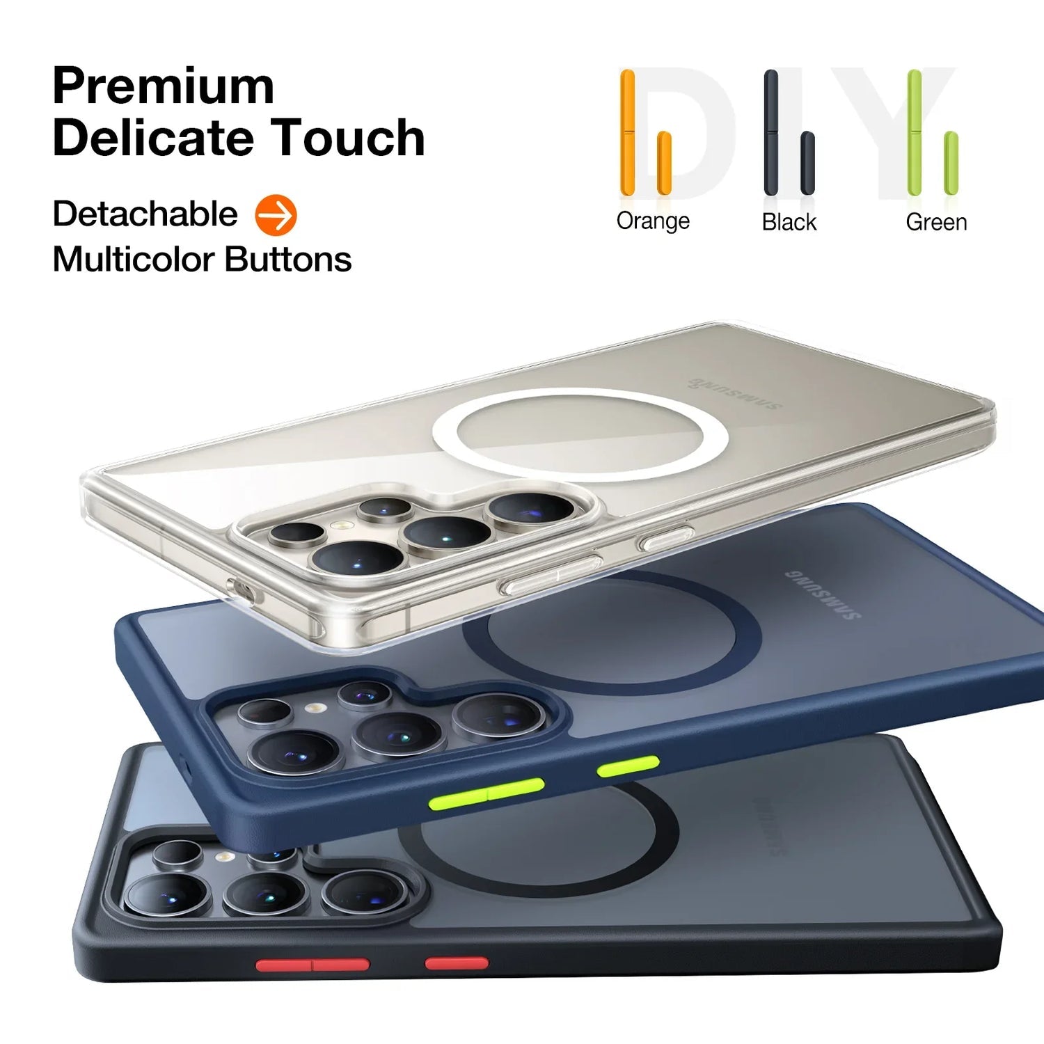 Torras Guardian – Backcover – für Samsung Galaxy S25 Ultra – MagSafe, Kunststoff, Schwarz