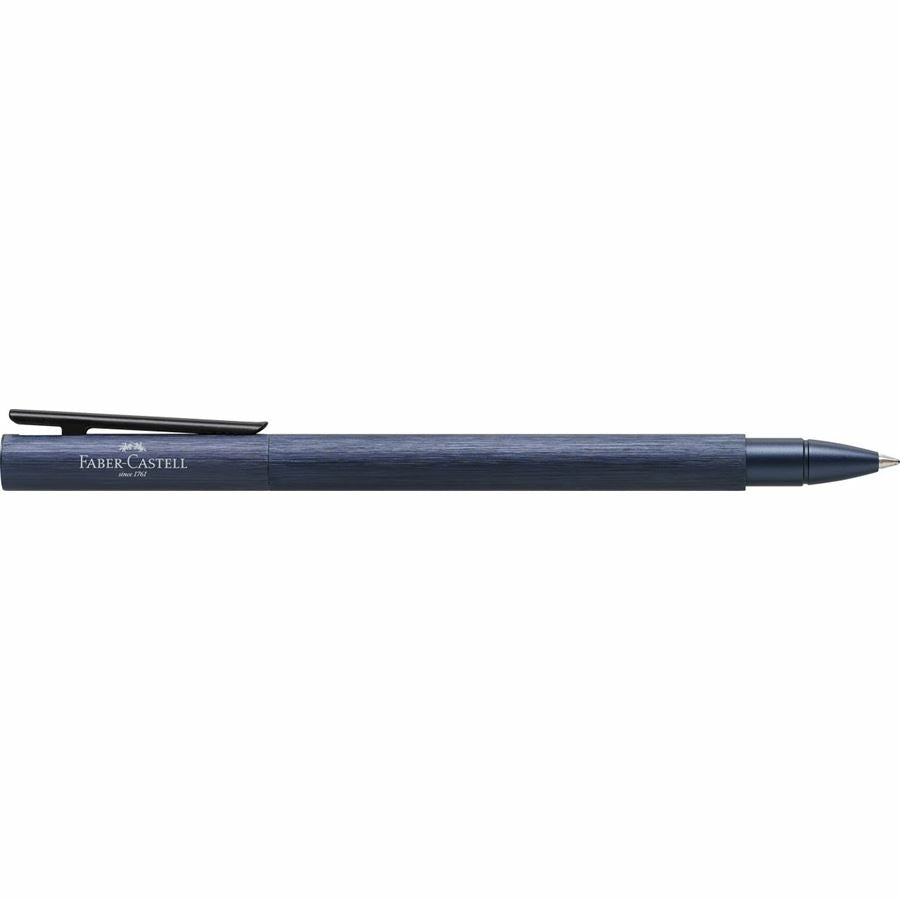 Faber-Castell Neo Slim – Tintenroller, Blau, mit Kappe, Aluminium, Dunkelblau