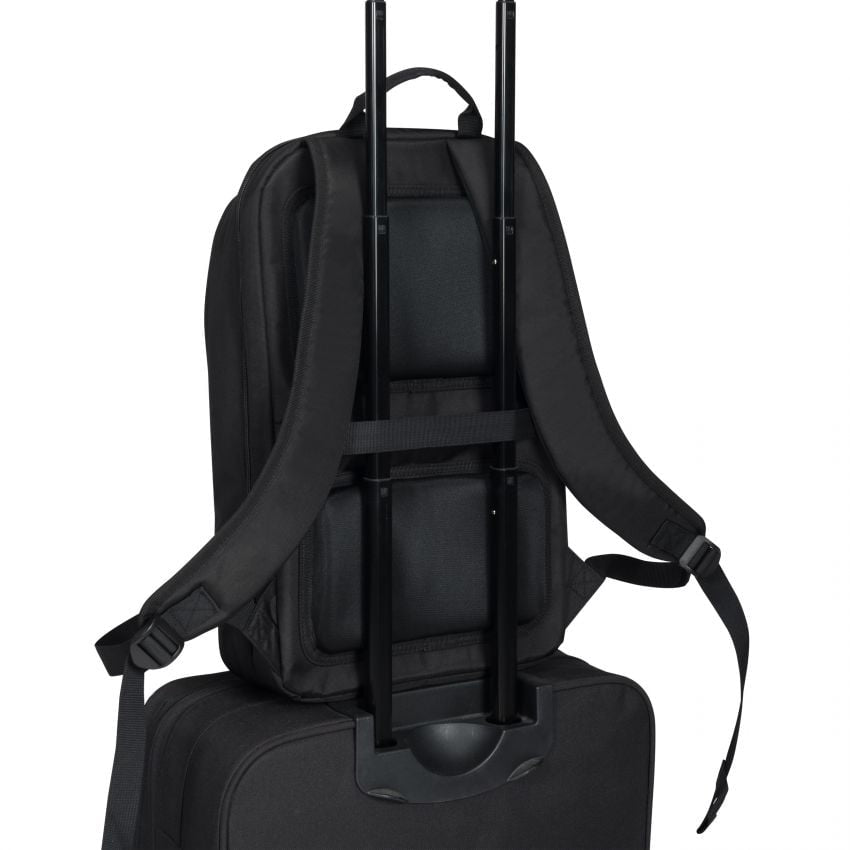 DICOTA Notebook-Rucksack bis 14,1" – Trolley-Haltegurt – Schwarz