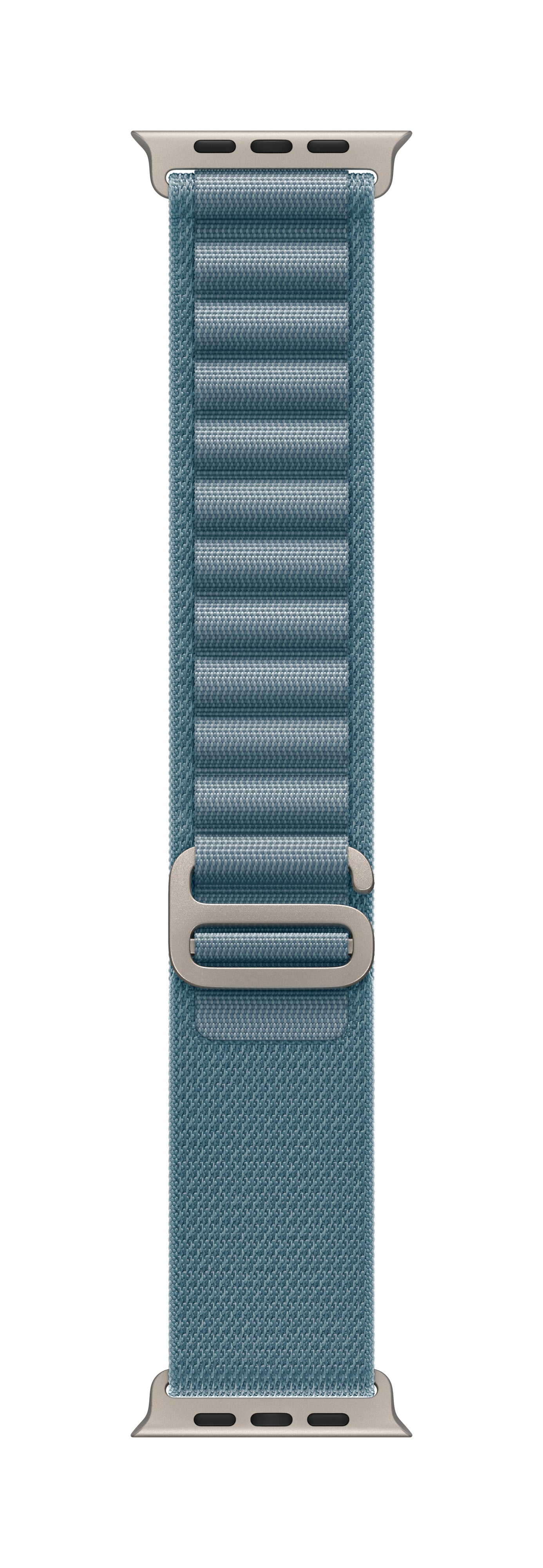 Apple Alpine Loop Natural Titanium Finish – Armband – für Apple Watch 49 mm, Hellblau, Grösse S, Titan