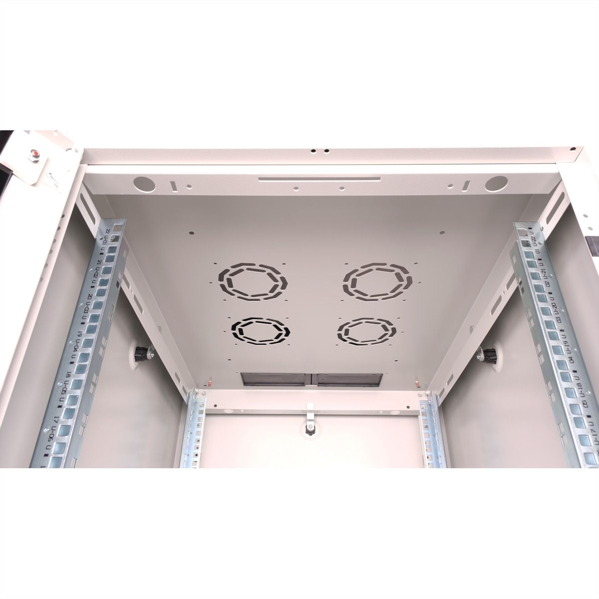 ROLINE Basic – 19" Netzwerkschrank 22U, abschliessbar, IP20, 600 × 800 × 1125 mm, lichtgrau, Stahl