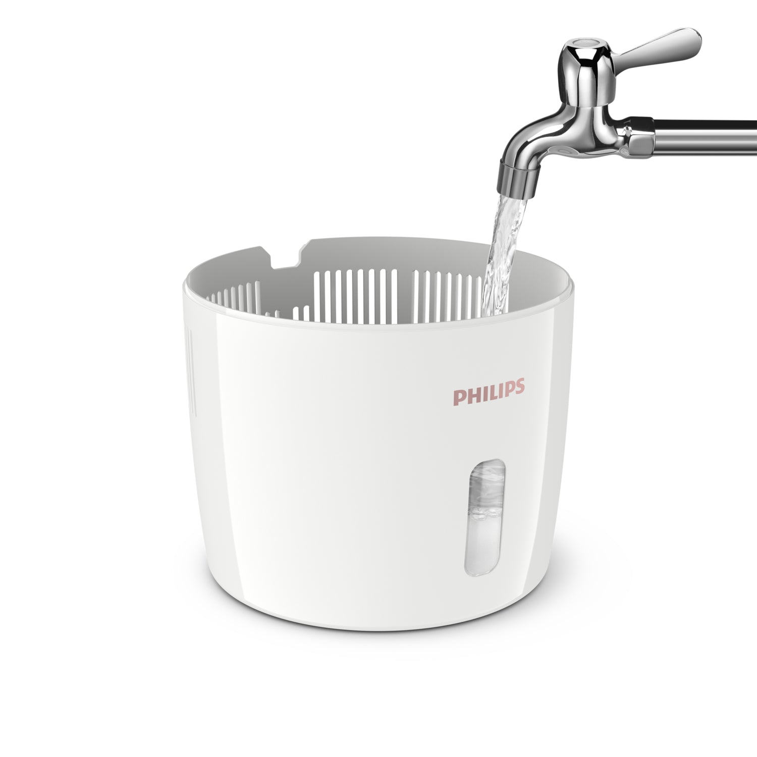 Philips Luftbefeuchter HU2716/10 – Verdunster, 200 ml/h, 2 l Tank, bis 32 m², Hygrostat