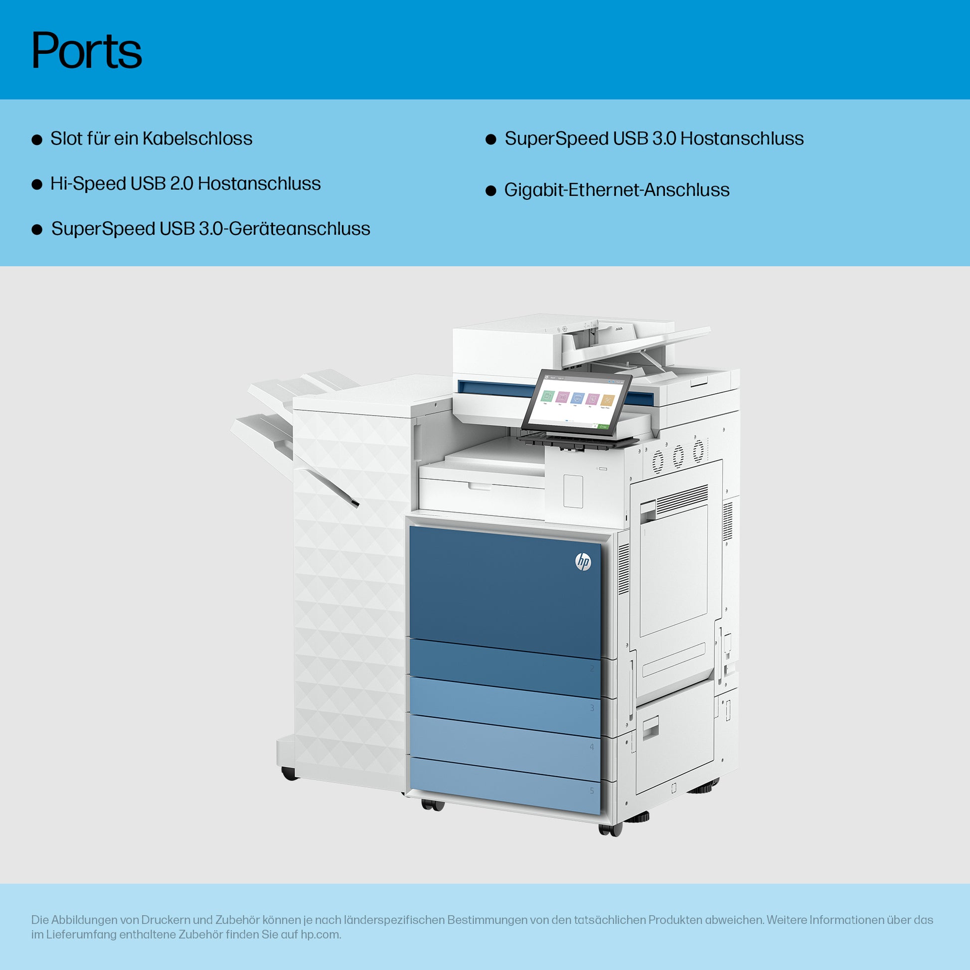 HP Enterprise Flow 8601z+ – S/W Laser-MFP A4 – 70 ppm S/W
