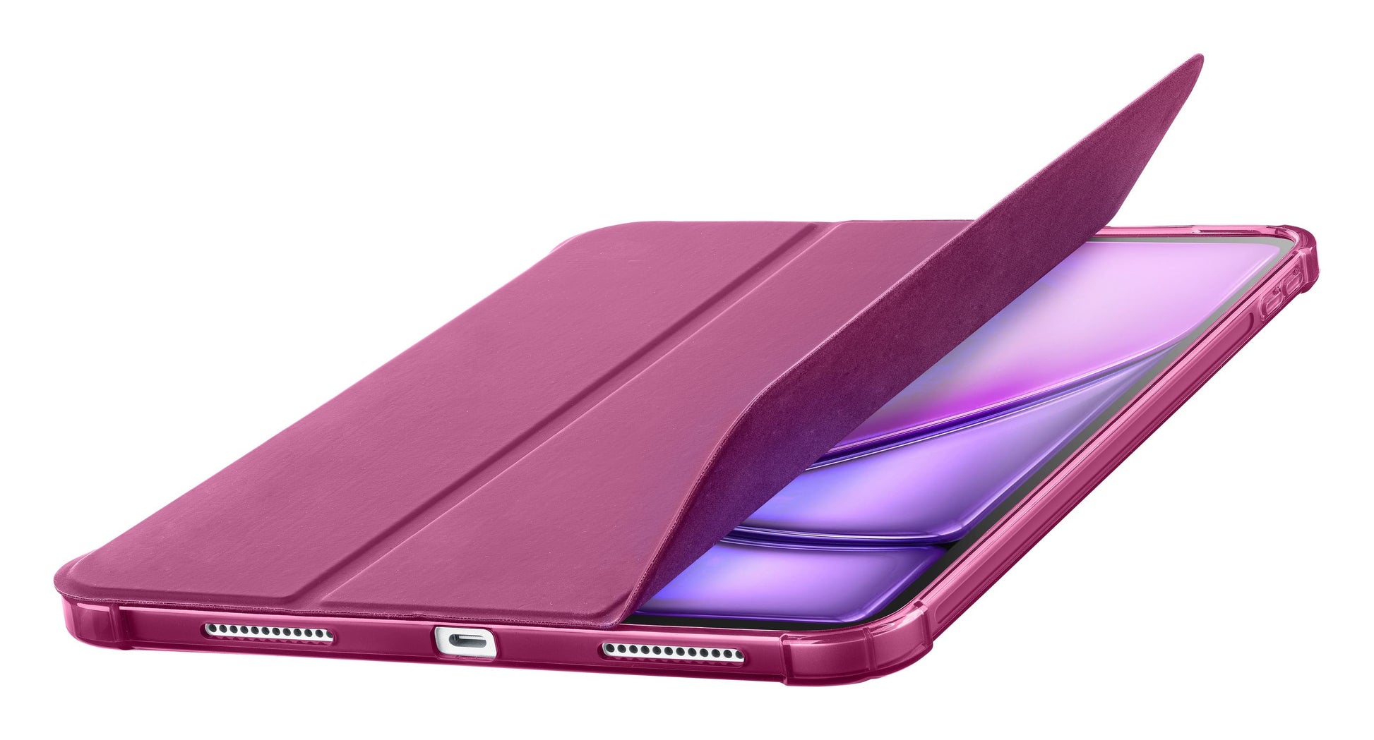 Cellularline Notebook-Schutzhülle – für iPad Air 11 (M2/2024), Stoßschutz, Kunstleder, Rosa
