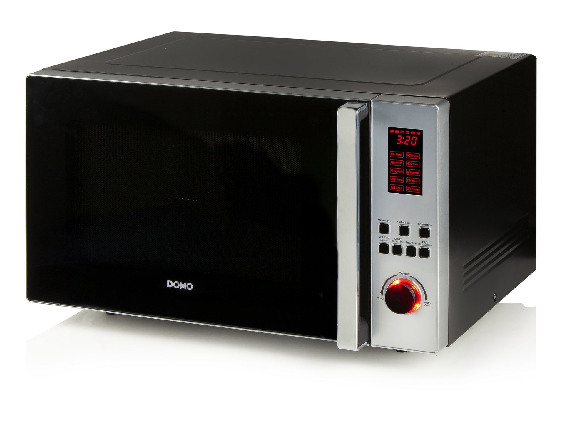 Domo Kombi-Mikrowelle DO24201C – 42 l, Grill & Heissluft, 1000 W – Schwarz/Grau