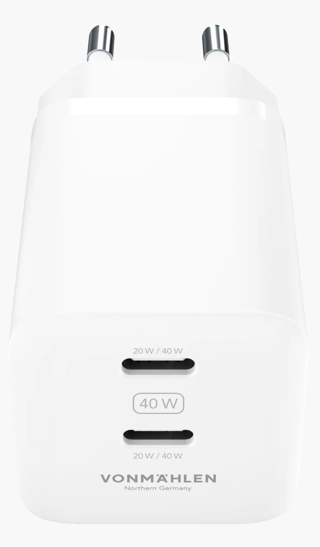 Vonmählen Unity Netzteil – 40 W, 2× USB-C, PD, PPS, GaN – für Universalgeräte