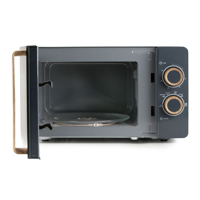 Domo Solo-Mikrowelle DO3320 – 20 l – 700 W – schwarz/holz