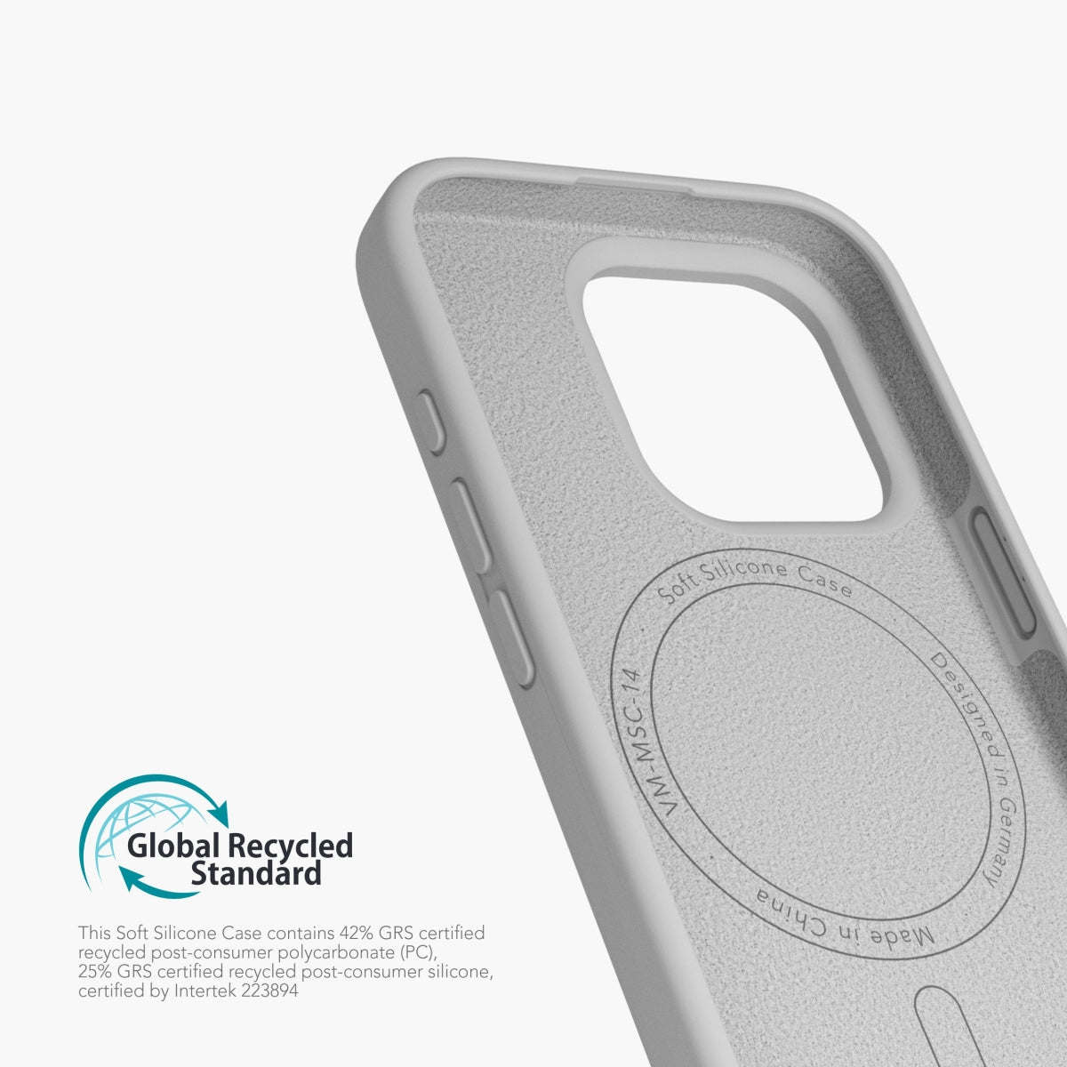 Vonmählen Backcover – für Apple iPhone 16 Pro – hellgrau – Silikon – MagSafe-kompatibel