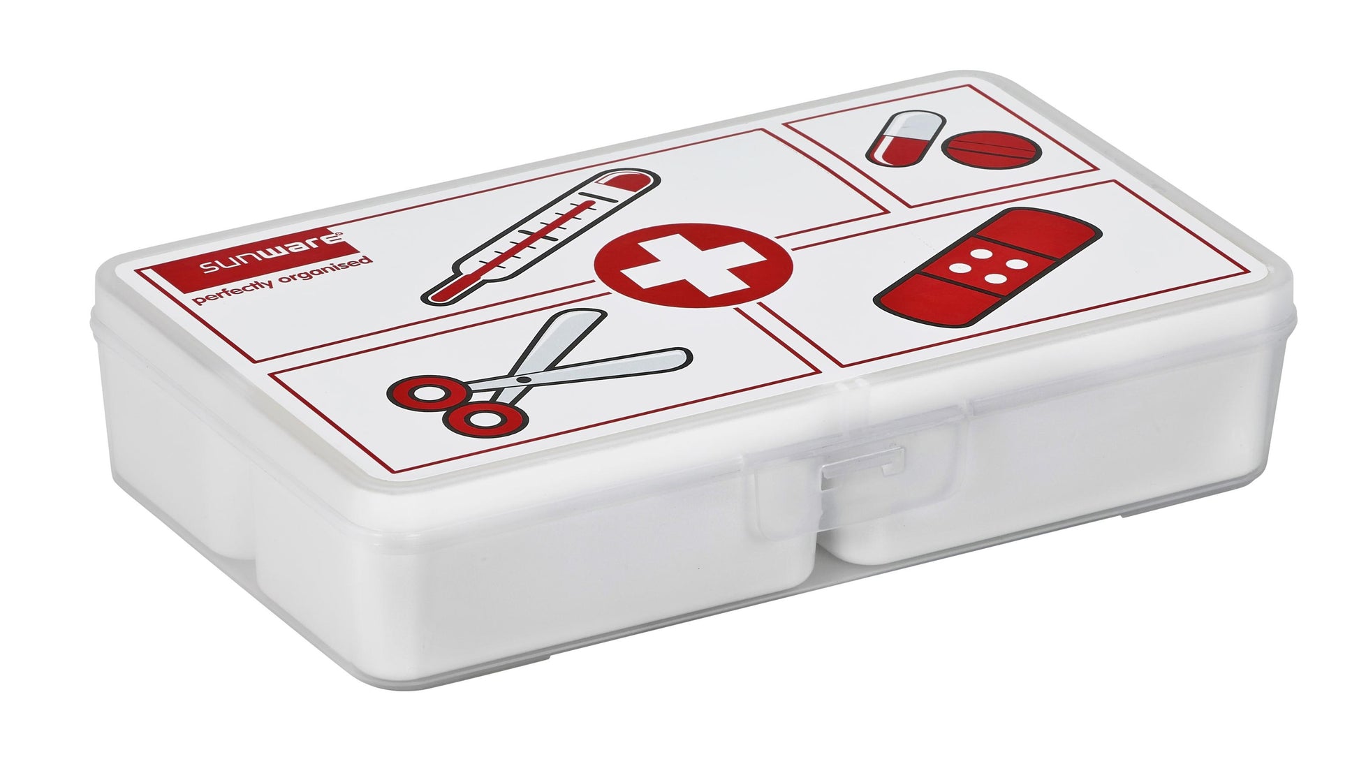 Sigma home Erste-Hilfe-Set – für Reisen, 150 × 52 × 245 mm, weiss