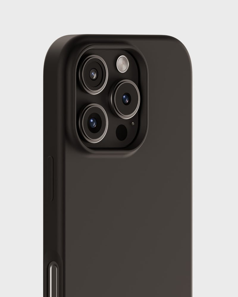 HoldIt Backcover – für Apple iPhone 16 Pro, Silikon, Schwarz