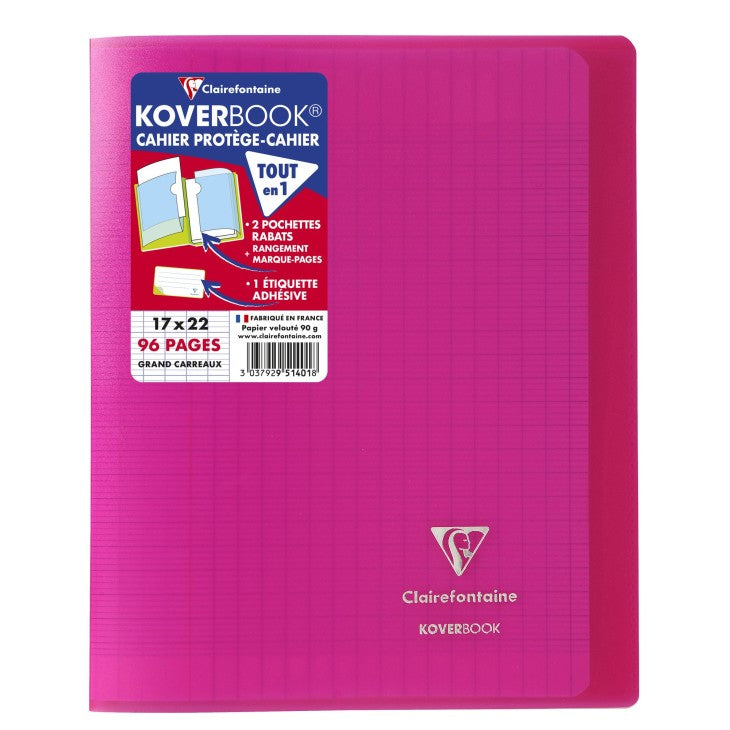 Clairefontaine Notizheft – 170 × 220 mm – 48 Blatt – 90 g/m² – Softcover, Einstecktasche, gemustert, PEFC