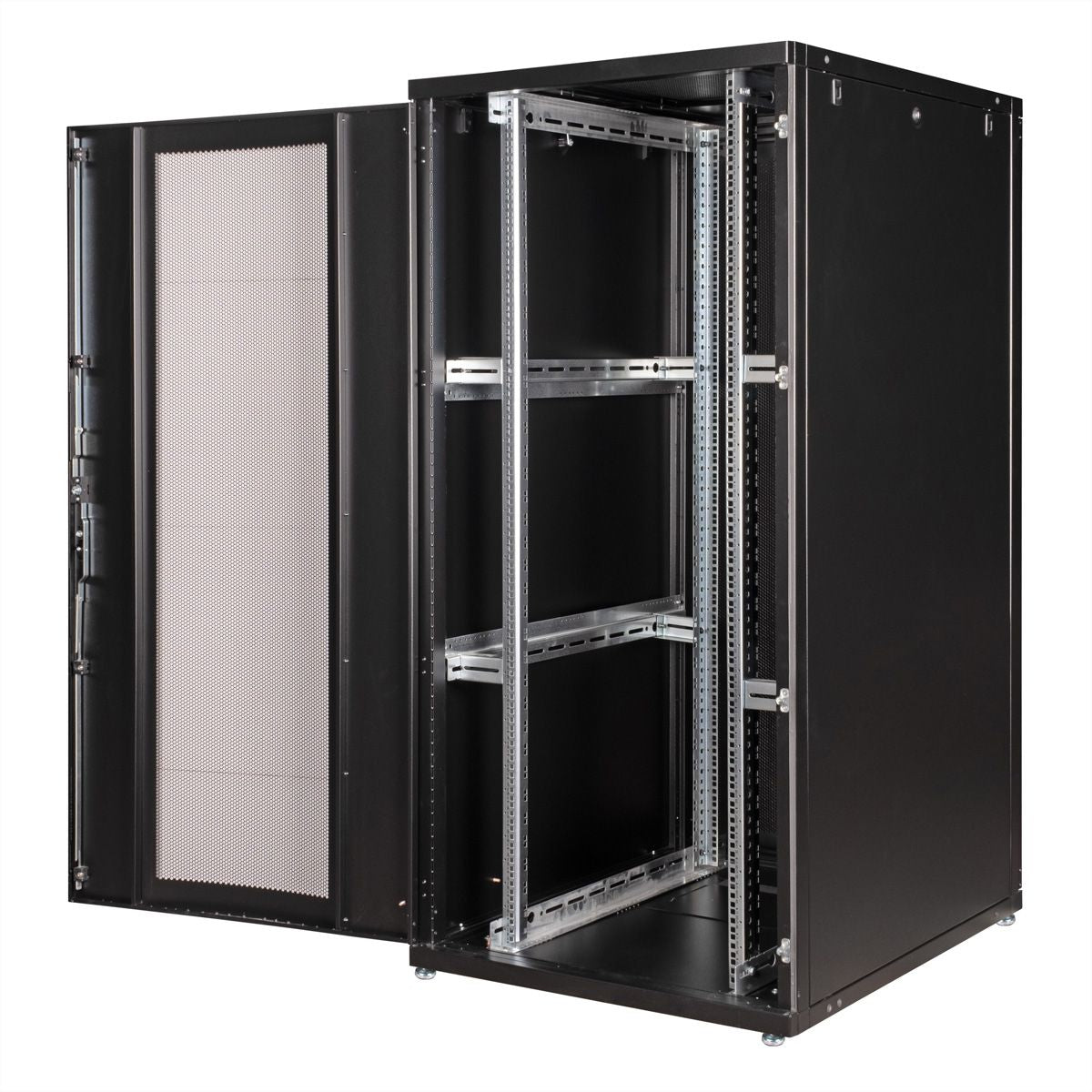 ROLINE Pro – 19" Netzwerkschrank 36U, IP20, abschliessbar, 800 × 1000 × 1705 mm, schwarz, Stahl