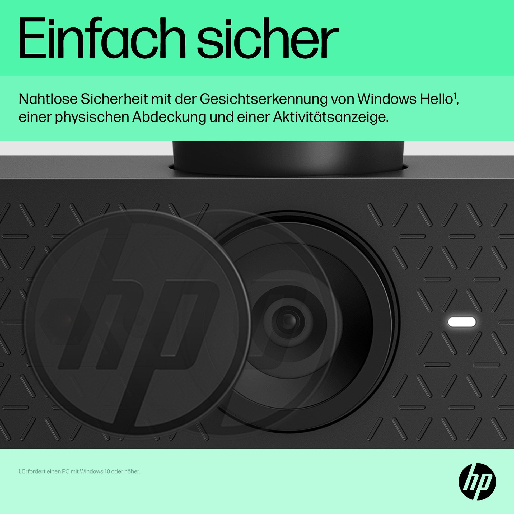 HP 625 Webcam – Full HD 1080p, USB – Schwarz