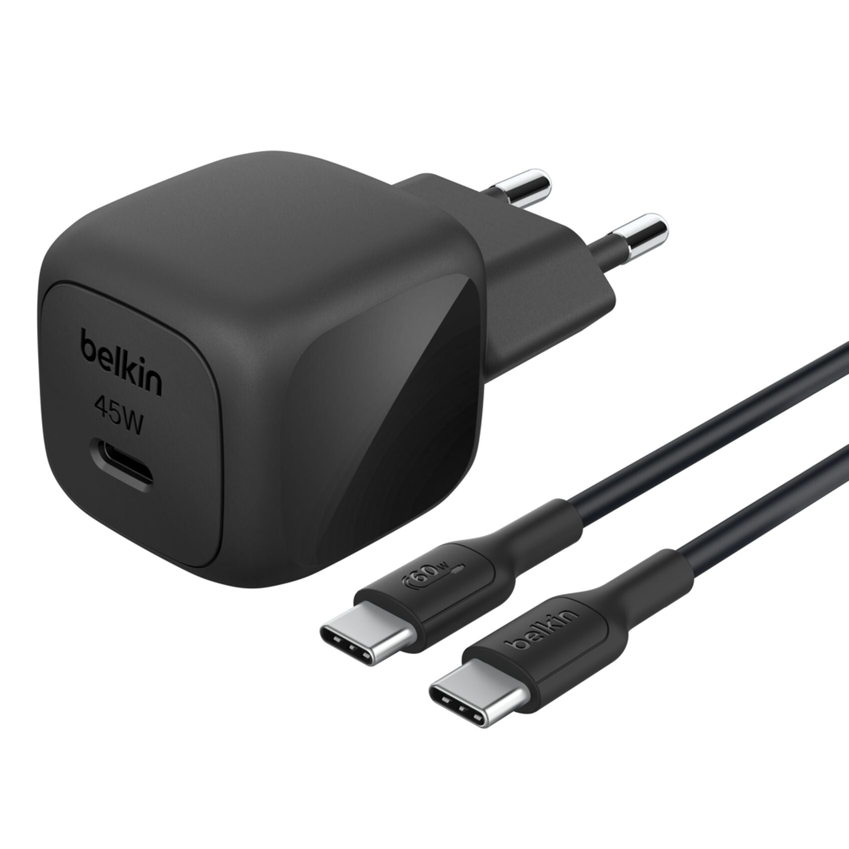 Belkin BoostCharge Netzteil – 45 W, 1× USB-C, PD, PPS, mit 1 m Kabel