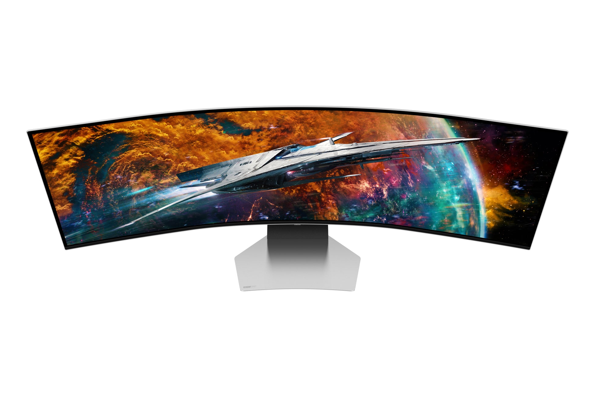 Samsung 54Suxen – Monitor, 49", 5120 × 1440 (5K), OLED, Silber