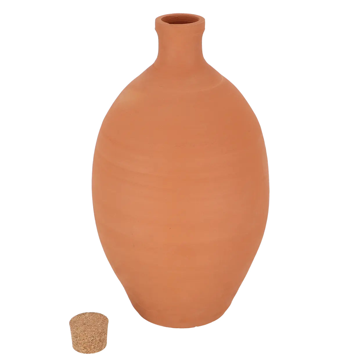 Esschert Design Bewässerungs-Olla – Ø 21 × 38,5 cm – Terrakotta & Kork, Orange