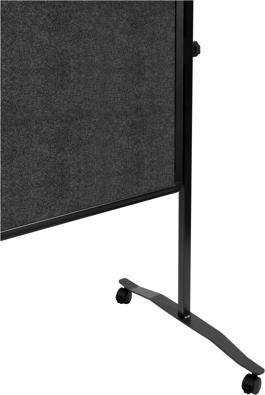 Legamaster Moderationswand – Filz, mit Rollen, doppelseitig – 120 × 150 cm – Grau, Alurahmen