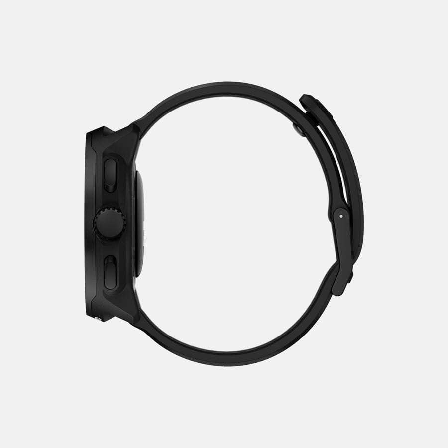 Suunto Run 45 mm GPS – Polyamid/Stahl Schwarz, Sportband, 50 m, für iOS, Android